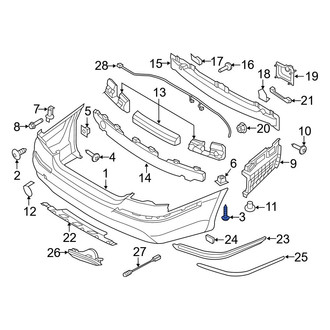 Hyundai OE - Bumper Cover Screw