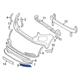 Hyundai OE - Front Right Bumper Trim