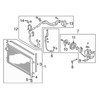 Hyundai OE - Air Conditioner & Heater - Condenser, Compressor & Lines