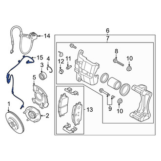 Hyundai OE - Front Right ABS Wheel Speed Sensor