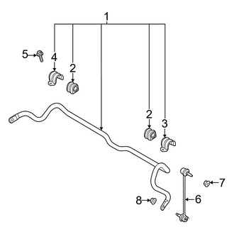 Hyundai OE - Front Suspension - Stabilizer Bar & Components
