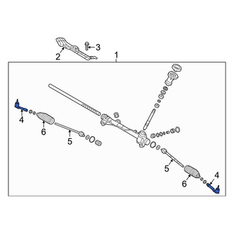 Hyundai OE - Inner Steering Tie Rod End