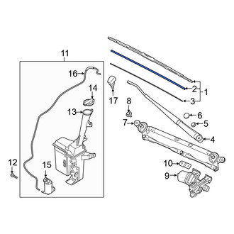 Hyundai OE - Front Left Wiper Blade Refill