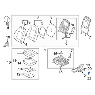 Hyundai OE - Left Seat Height Adjuster Handle Cover