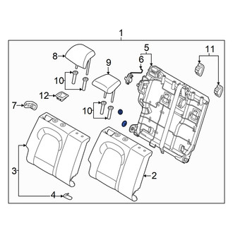 Hyundai OE - Rear Right Seat Back Assembly