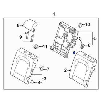 Hyundai OE - Rear Left Seat Back Assembly