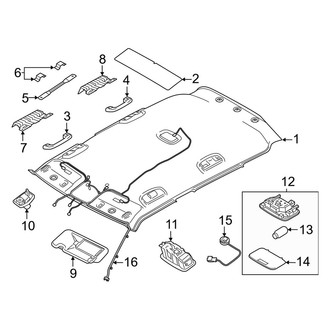 Hyundai OE - Roof - Interior Trim (W/O Sunroof), (Denim / SE / SEL)