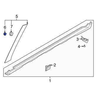 Hyundai OE - Windshield Molding Clip