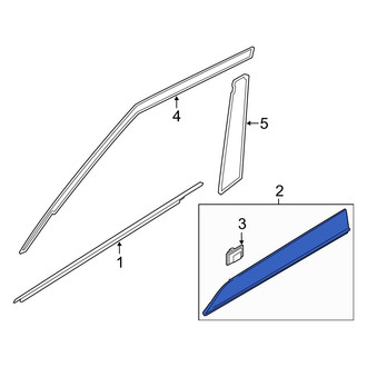 Hyundai OE - Front Left Door Molding
