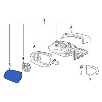 Hyundai OE - Front Left Door Mirror Glass