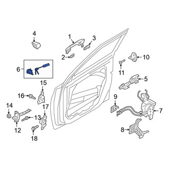 Hyundai OE - Front Left Door Lock Cylinder