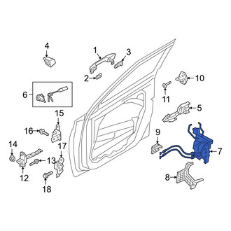 Hyundai OE - Front Left Door Latch Assembly