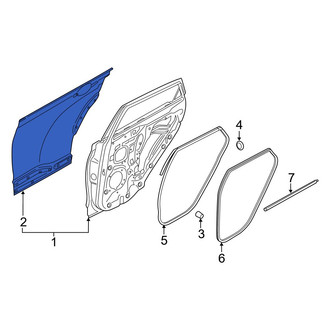 Hyundai OE - Rear Right Outer Door Outer Panel