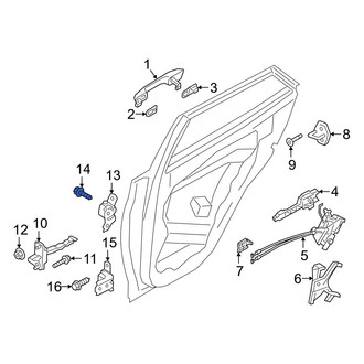 Hyundai OE - Lower Outer Door Hinge Bolt