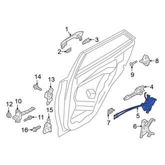 Hyundai OE - Rear Left Door Latch Assembly
