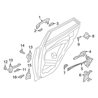 Hyundai OE - Rear Door - Lock & Hardware
