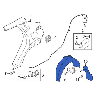 Hyundai OE - Rear Left Quarter Panel Splash Shield