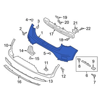 Hyundai OE - Rear Upper Bumper Cover