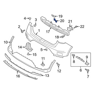 Hyundai OE - Rear Lower Bumper Impact Bar Bracket