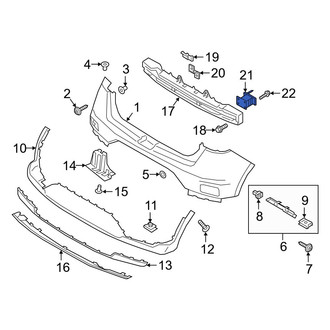 Hyundai OE - Rear Left Bumper Impact Bar Bracket