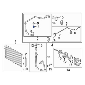 Hyundai OE - A/C Service Valve Core