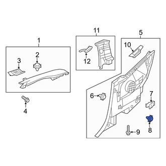 Hyundai OE - Trunk Trim Panel Clip