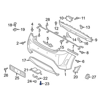 Hyundai OE - Exhaust Tail Pipe Tip Bolt