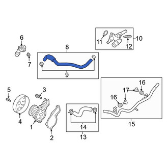 Hyundai OE - Engine Coolant Bypass Hose