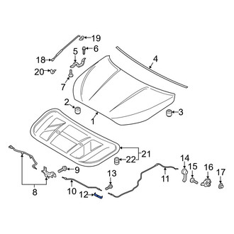 Hyundai OE - Hood Release Cable Bracket