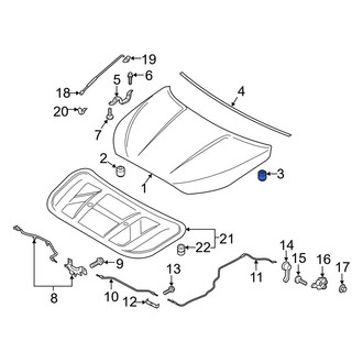 Hyundai OE - Front Hood Stop Buffer