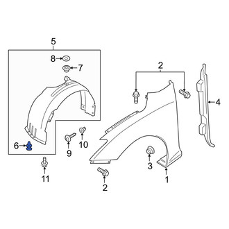 Hyundai OE - Quarter Panel Splash Shield Rivet