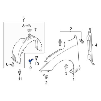 Hyundai OE - Quarter Panel Splash Shield Screw