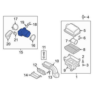 Hyundai OE - Rear Engine Air Intake Hose