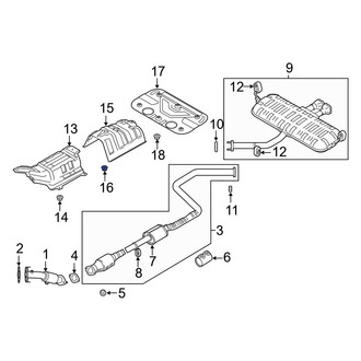 Hyundai OE - Quarter Panel Splash Shield Nut