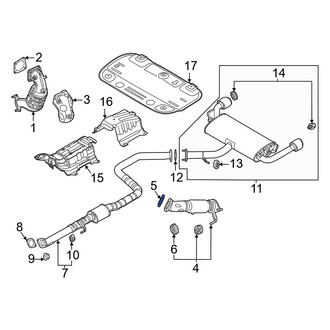 Hyundai OE - Rear Exhaust Muffler Gasket