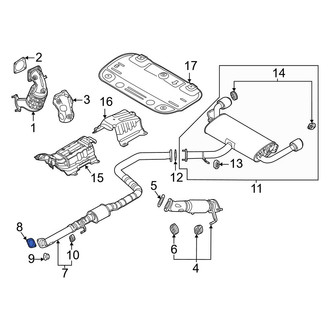 Hyundai OE - Rear Exhaust Muffler Gasket