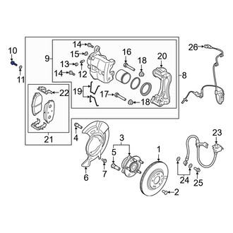 Hyundai OE - Axle Hub Mounting Bolt