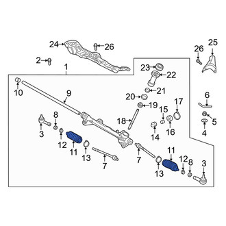 Hyundai OE - Rack and Pinion Bellows