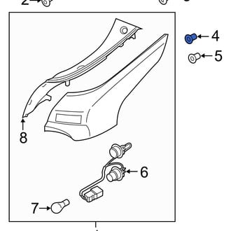 Hyundai OE - Outer Tail Light Clip