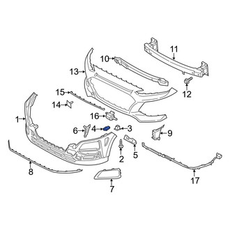 Hyundai OE - Front Left Inner Bumper Cover Bracket