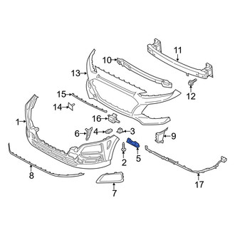 Hyundai OE - Front Left Outer Bumper Cover Bracket