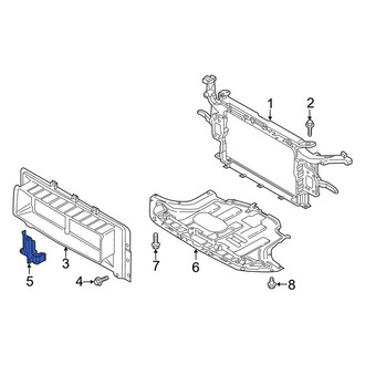 Hyundai OE - Front Right Radiator Support Air Deflector