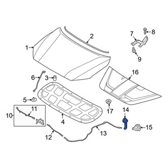 Hyundai OE - Front Hood Release Handle