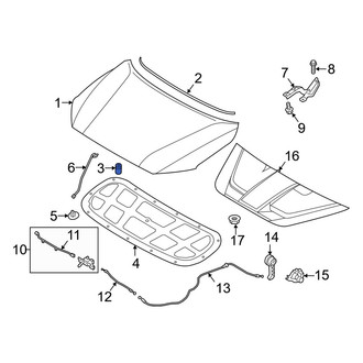 Hyundai OE - Front Hood Stop Buffer