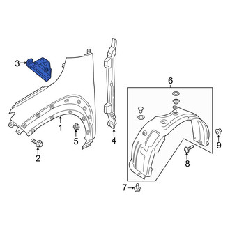 Hyundai OE - Left Fender Bracket