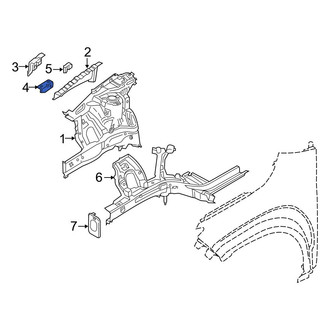 Hyundai OE - Left Fender Bracket