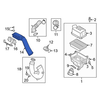 Hyundai OE - Front Upper Engine Air Intake Hose