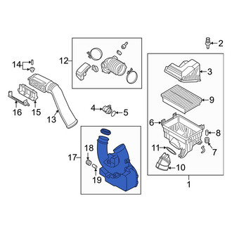 Hyundai OE - Front Lower Engine Air Intake Hose