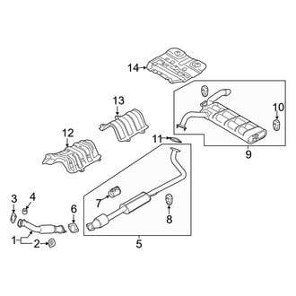 Hyundai OE - Exhaust System - Exhaust Components (FWD)