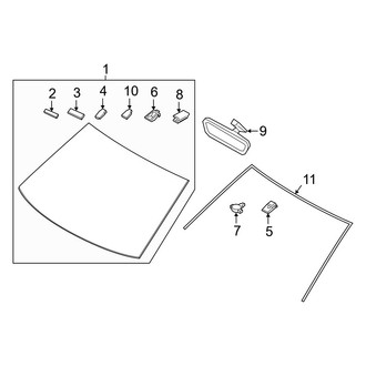 Hyundai OE - Windshield - Glass (Limited / SE / SEL / Ultimate)